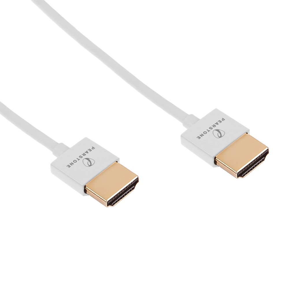 Pearstone 3' Ultra-Thin, High-Speed HDMI Cable with Ethernet (White)
