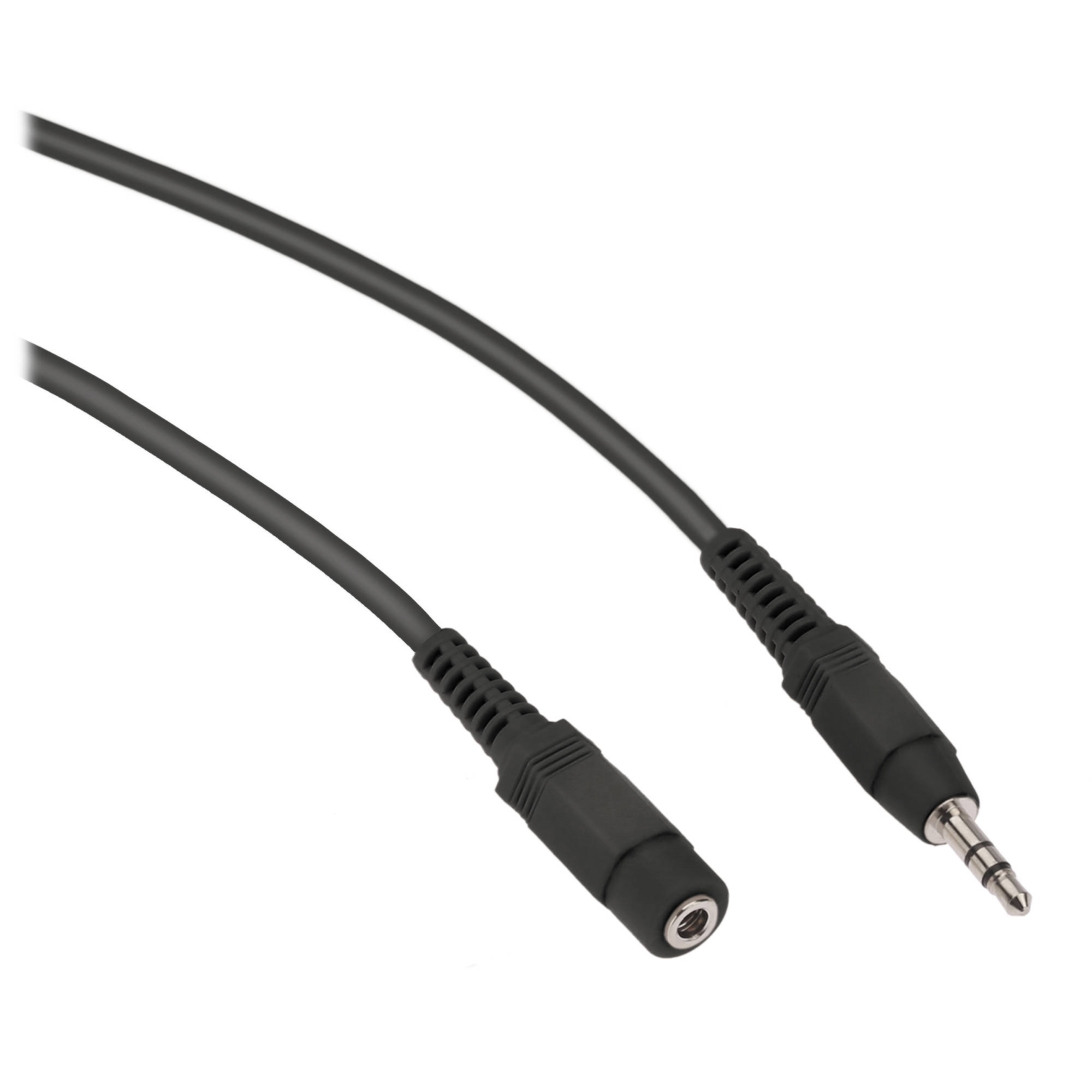 Pearstone Stereo Mini Male to Stereo Mini Female Extension Cable (Black) - 25'