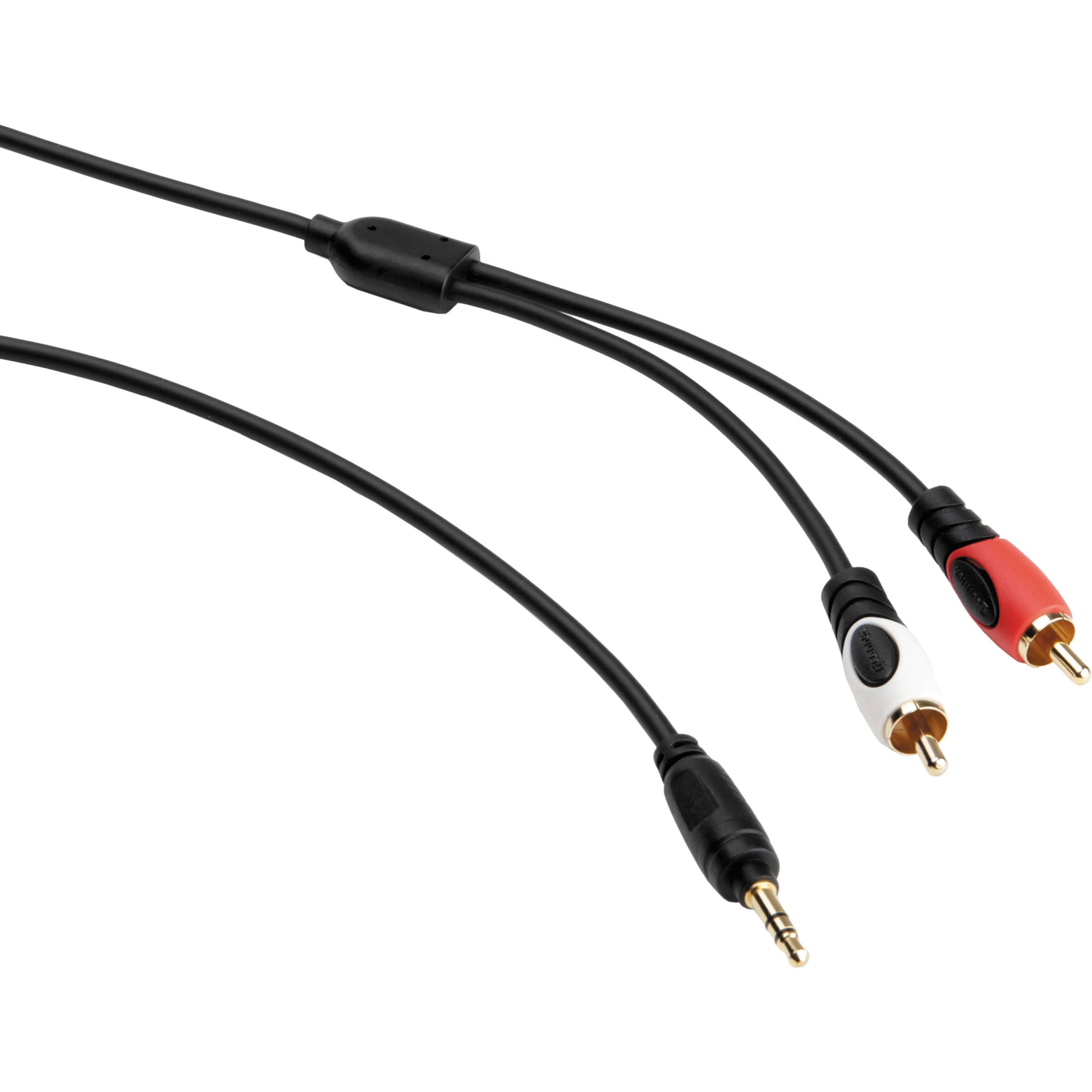 Pearstone 1/8" Stereo Mini to Dual RCA Y-Cable (3')