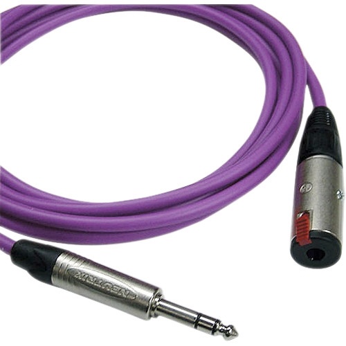 Canare Starquad XLRF-TRSM Cable (Purple, 1')