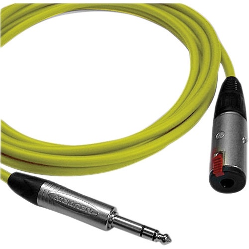 Canare Starquad XLRF-TRSM Cable (Yellow, 100')