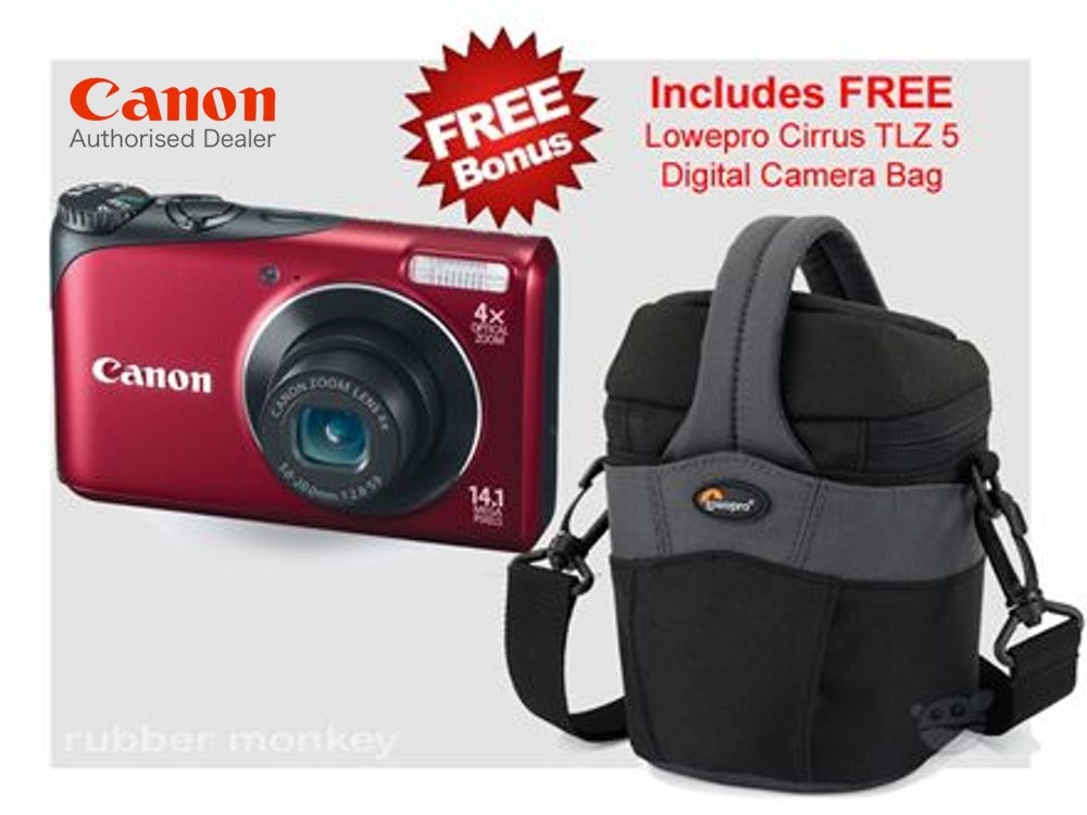 Canon Digital Powershot Camera Red - A2200