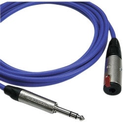 Canare Starquad TRSM-TRSF Extension Cable (Blue, 100')
