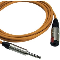 Canare Starquad TRSM-TRSF Extension Cable (Orange, 3')