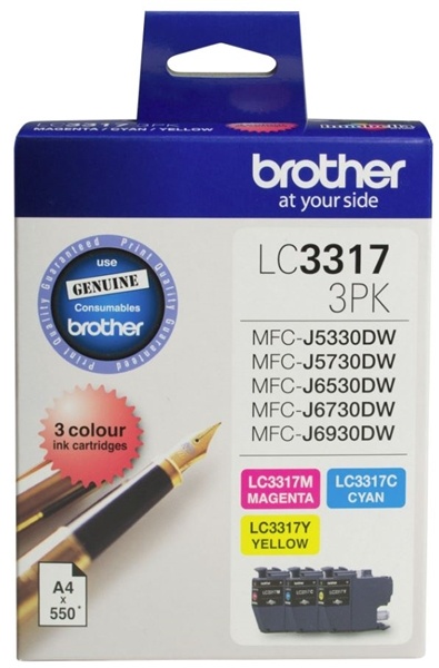 Brother LC33173PK 3 pack CMY Ink Cartridges