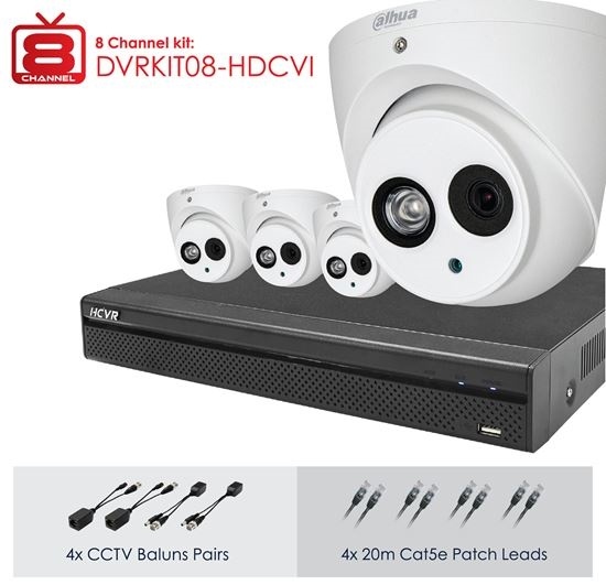 DAHUA Full HD 8 Channel Digital Surveillance Kit. Incl. 8 Port HD