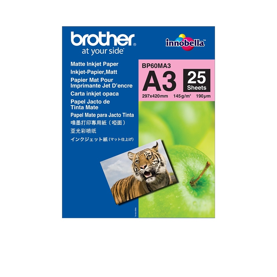 Brother BP60MA3 A3 Matte Inkjet Paper 145GSM 25 Sheets