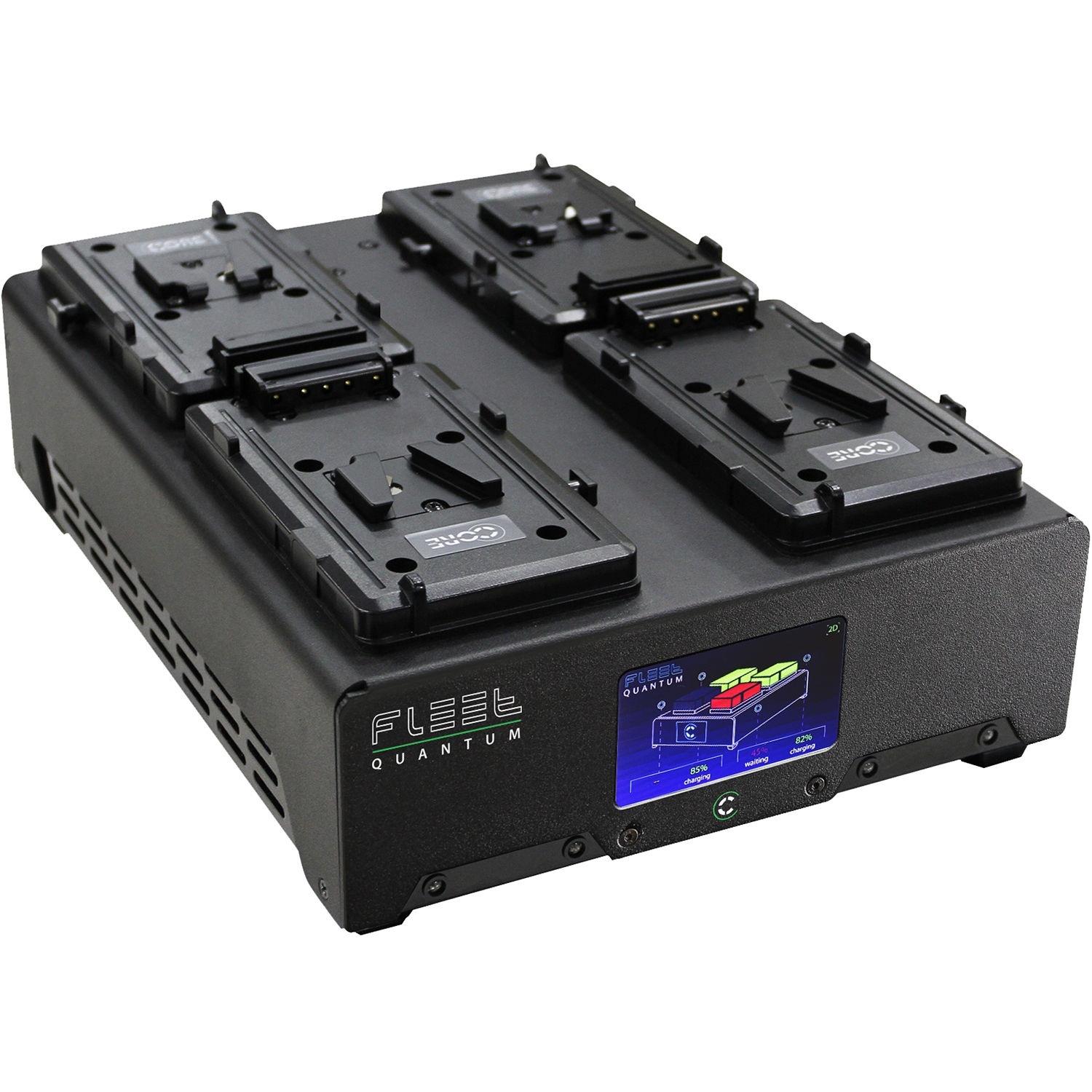 Core SWX FLEET Quantum 4-Position Charger with Touchscreen Color LCD (V-Mount)