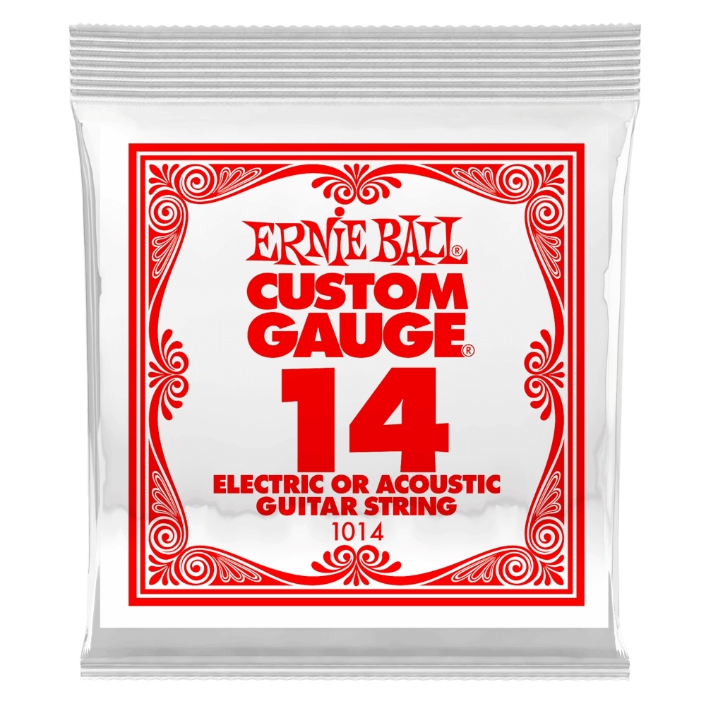 Ernie Ball .014 Plain Steel Electric or Acoustic Guitar String