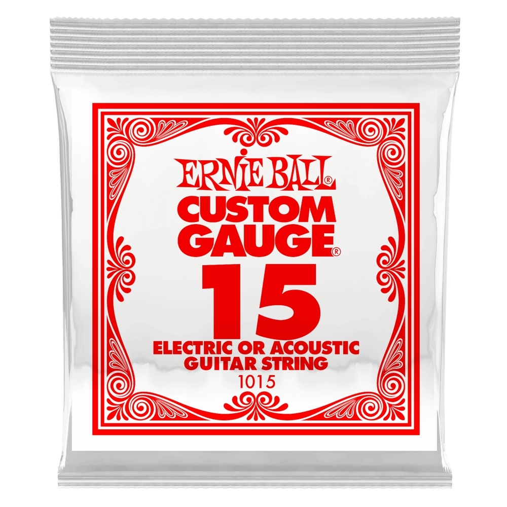 Ernie Ball .015 Plain Steel Electric or Acoustic Guitar String