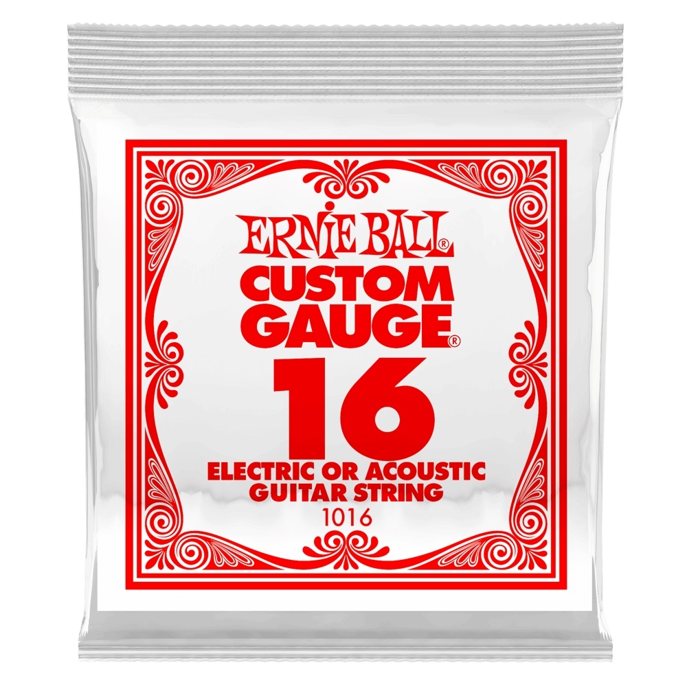 Ernie Ball .016 Plain Steel Electric or Acoustic Guitar String