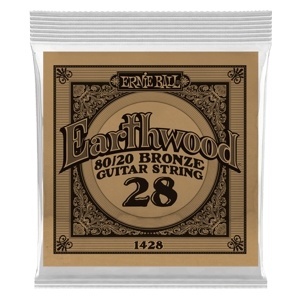 Ernie Ball .028 Earthwood 80/20 Bronze Acoustic Guitar String