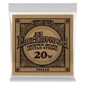 Ernie Ball .020 Earthwood Phosphor Bronze Acoustic Guitar String