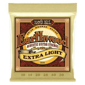 Ernie Ball Earthwood Extra Light 80/20 Bronze Acoustic Guitar Strings - 10-50 Gauge