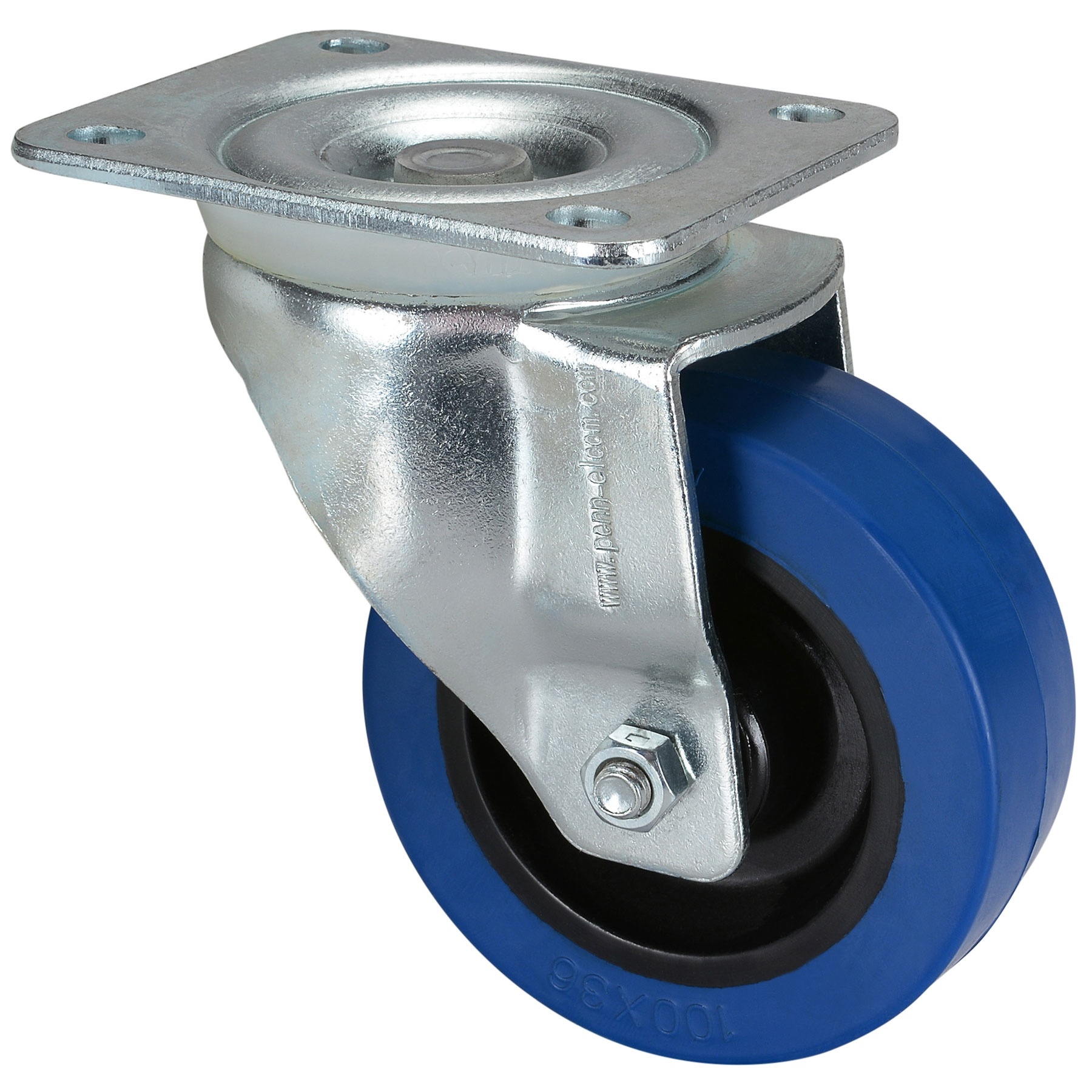Penn Elcom W9000-V6 100mm/3.94" Castor Swivel Wheel (Blue)