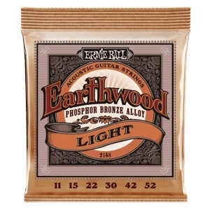 Ernie Ball 2148 Light Earthwood Phosophor Bronze Acoustic Strings (.011-.052)