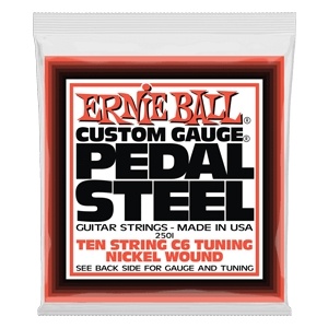 Ernie Ball Pedal Steel 10-string C6 Tuning Nickel Wound Electric Guitar Strings - 12-66 Gauge