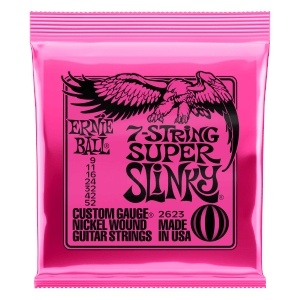 Ernie Ball Super Slinky 7-string Nickel Wound Electric Guitar Strings - 9-52 Gauge