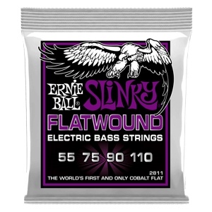 Ernie Ball Power Slinky Flatwound Electric Bass Strings - 55-110 Gauge