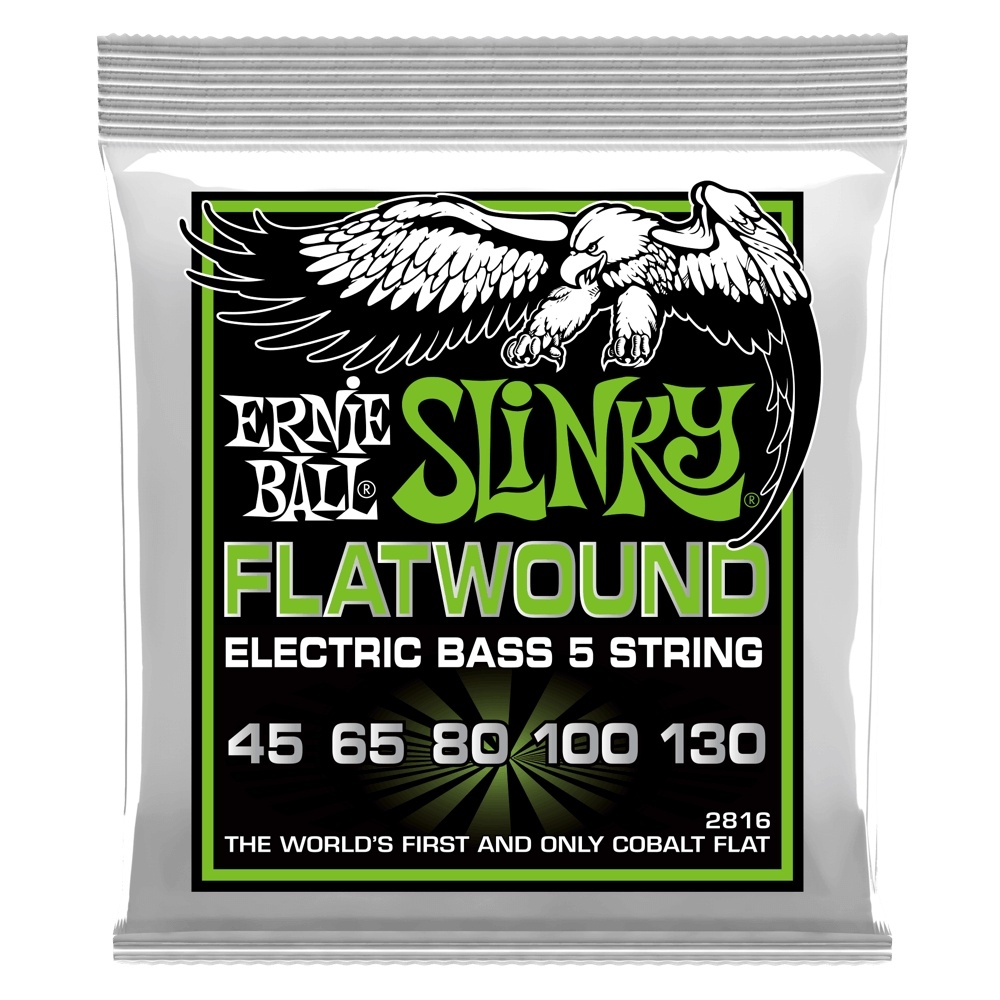 Ernie Ball Regular Slinky 5-string Flatwound Electric Bass Strings - 45-130 Gauge
