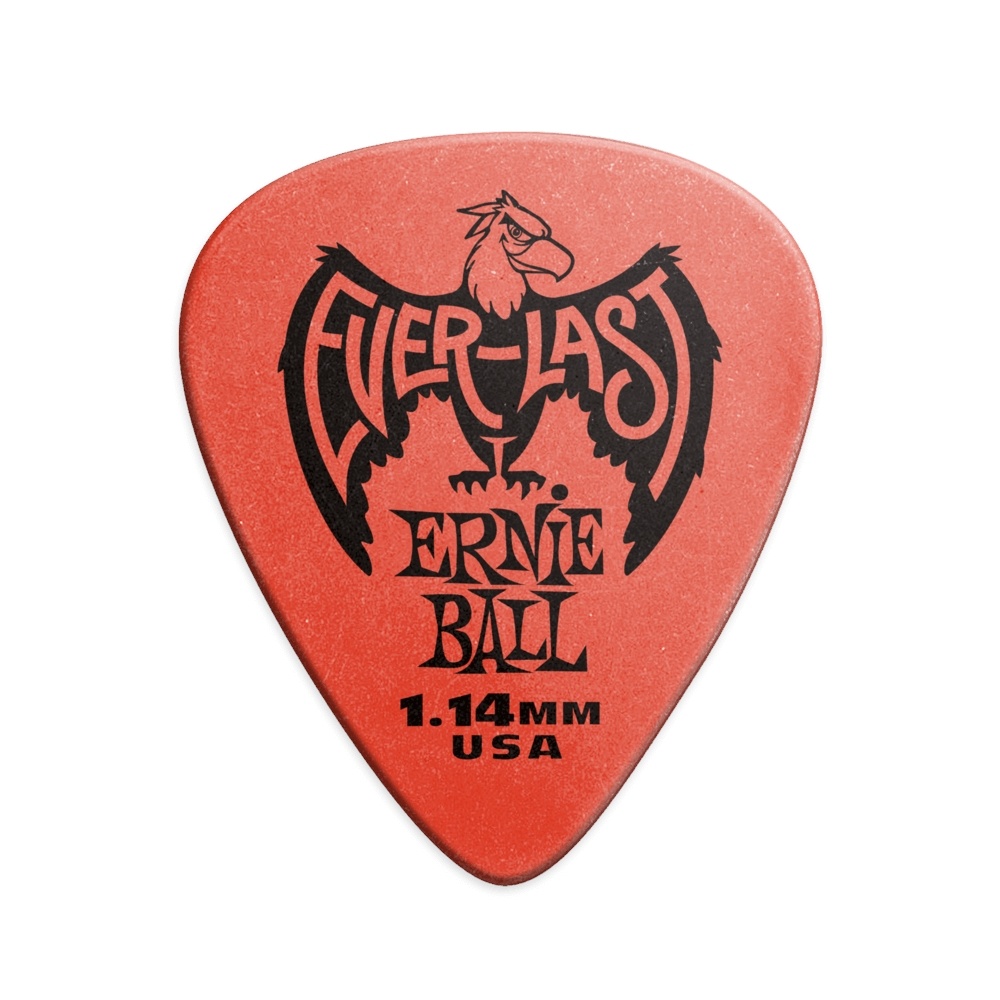 Ernie Ball 1.14mm Red Everlast Picks (12 pack)