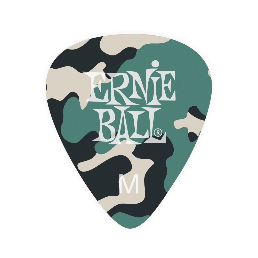 Ernie Ball Camouflage Cellulose Pick Medium (12 Pack)