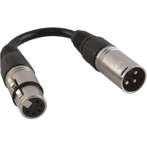 CHAUVET 5-Pin Female to 3-Pin Male DMX Cable (6")