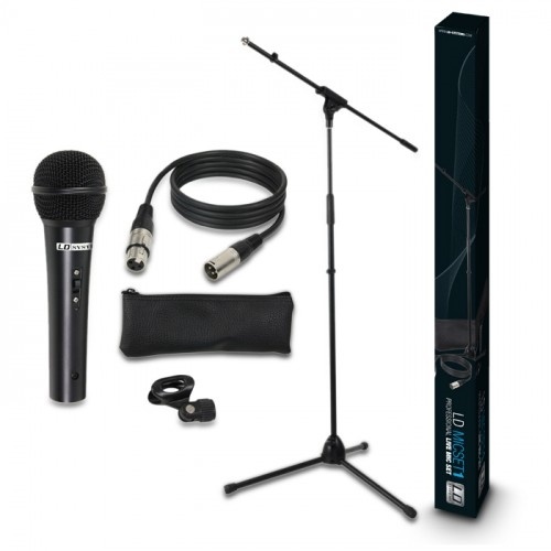 LD Systems Microphone Set with Microphone, Stand, Cable and Clamp