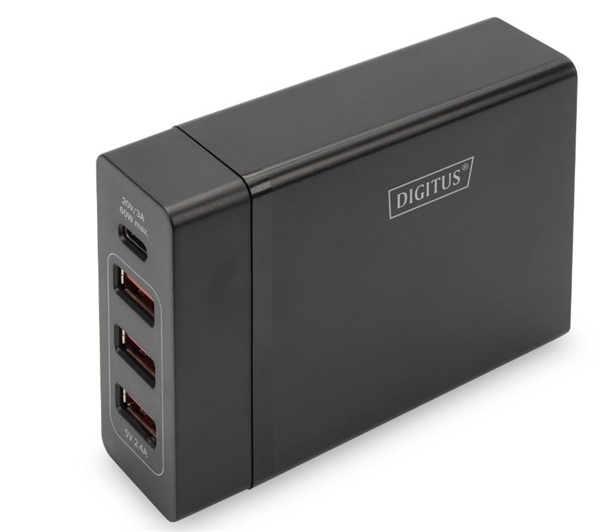 Digitus Universal USB Type-C 72W Notebook Charger + 3 x USB Ports