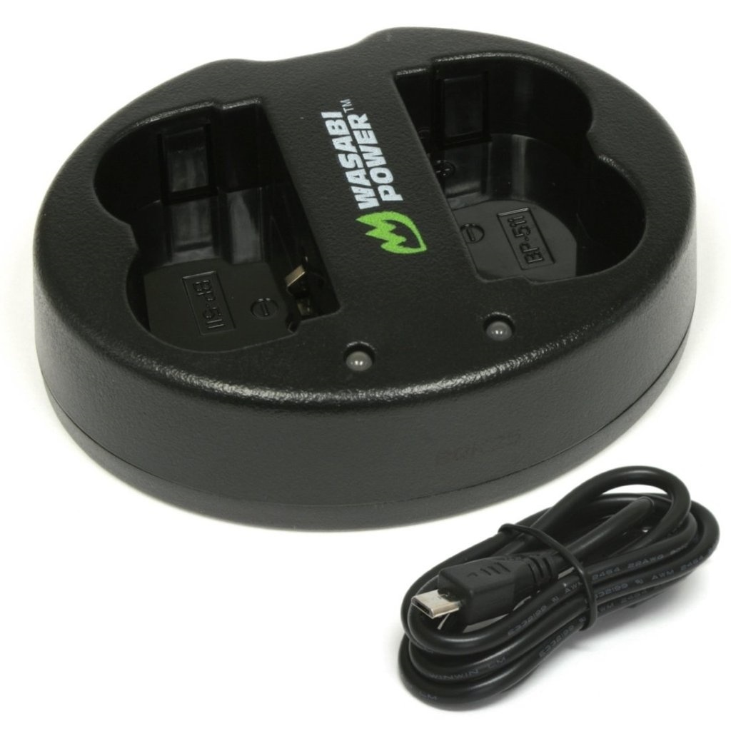 Wasabi Power Dual USB Battery Charger For Canon BP-511, BP-511A, BP-512, BP-514