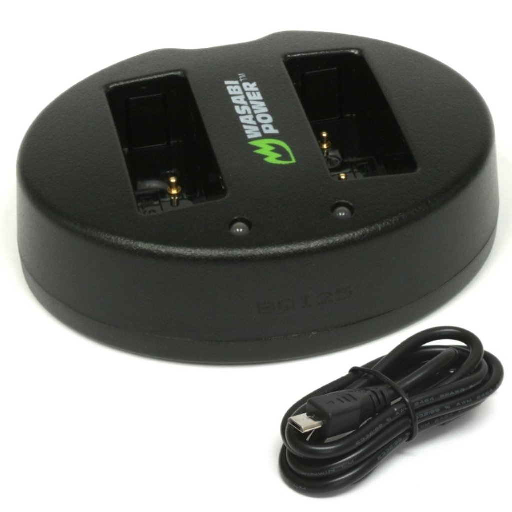 Wasabi Power Dual USB Battery Charger For Olympus BLS-1, BLS-5, BLS-50, PS-BLS1, PS-BLS5, PS-BCS1