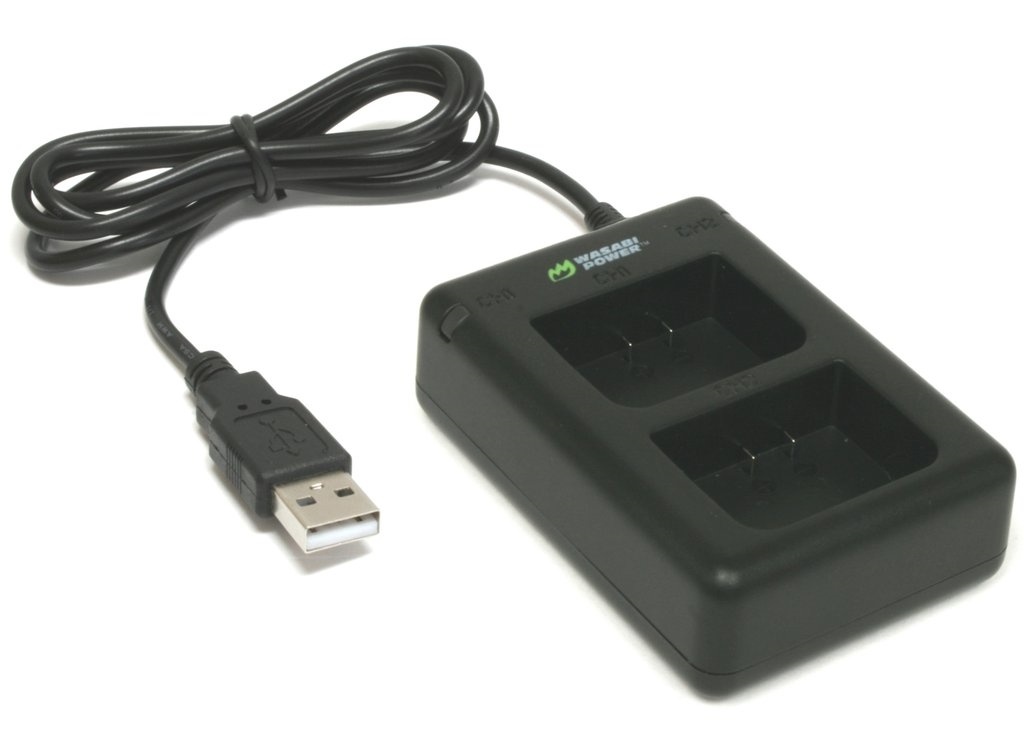 Wasabi Power Dual USB Battery Charger for Garmin Virb X/Virb XE