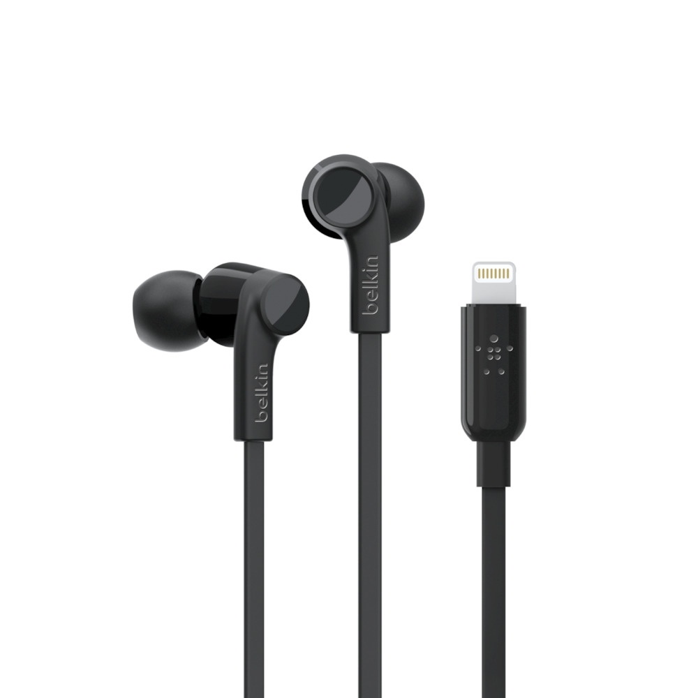 Belkin ROCKSTAR Headphones with Lightning Connector (Black, 1.1m Cable)