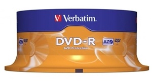 Verbatim DVD-R 4.7GB 16x 25 Pack on Spindle