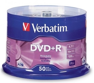 Verbatim DVDR 4.7GB 16x 50 Pack on Spindle