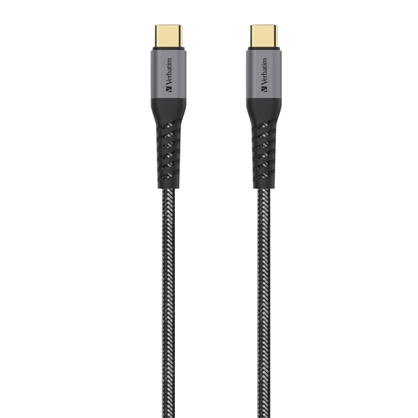 Verbatim Sync & Charge USB Type-C to Type-C Tough Max Cable 120cm Grey