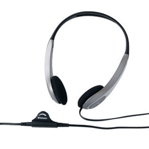 Verbatim Multimedia Headphones with Volume Control