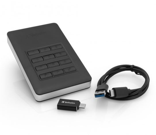 Verbatim Store'n'Go Secure Encrypted Keypad 2.5" Portable 2TB Hard Drive