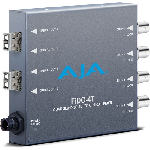 AJA 4-Channel 3G-SDI to Multi-Mode LC Fiber Transmitter