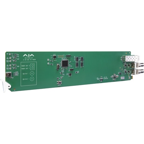 AJA openGear 2-Channel 3G-SDI to Single Mode LC Fiber Transmitter for CWDM with DashBoard Support