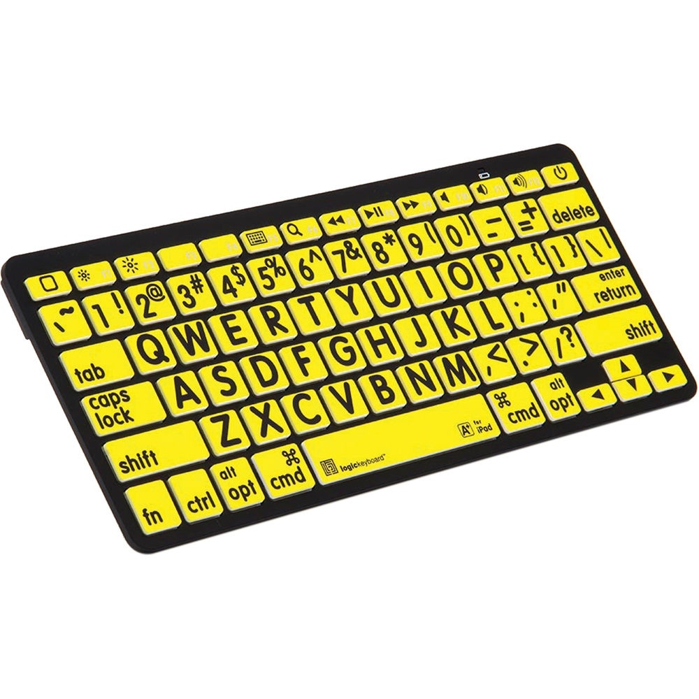LogicKeyboard Large Print Bluetooth Mac Wireless Keyboard (Black on Yellow)