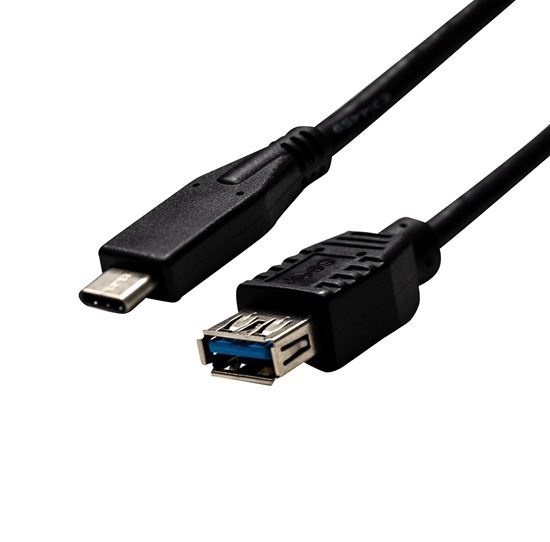 DYNAMIX 0.2M USB3.1 Type-C Male to Type-A Female Cable Black