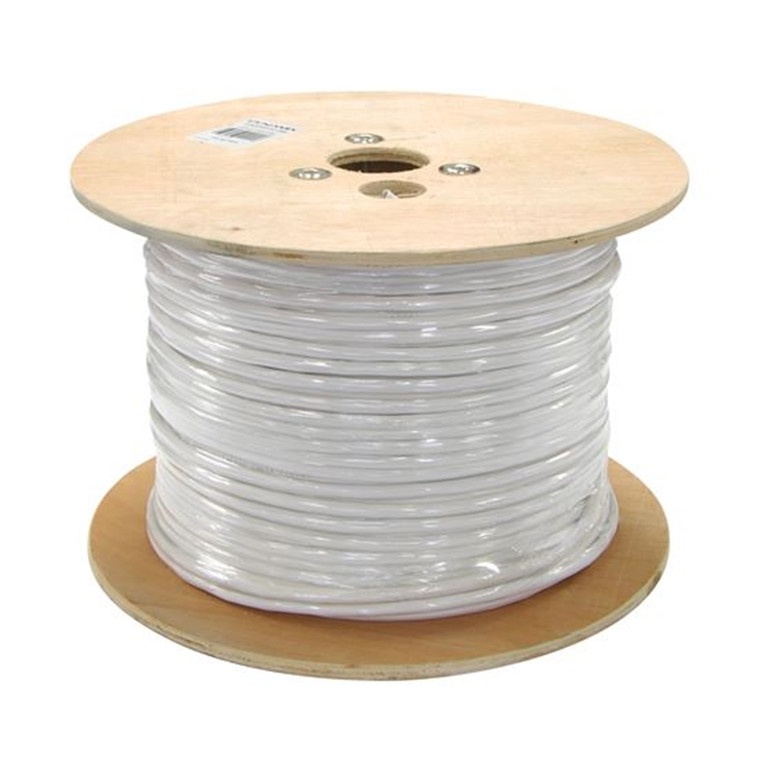 DYNAMIX 305m Cat5E STP STRANDED Shielded Cable Roll 100MHz White PVC Jacket