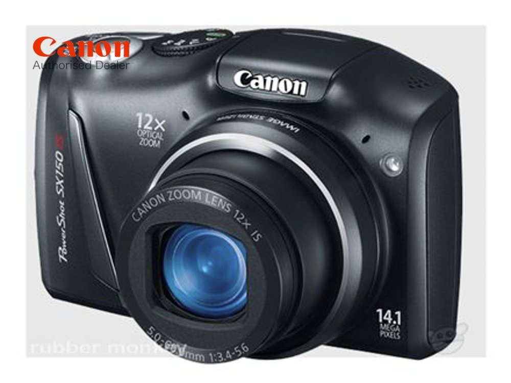 Canon Digital Powershot Camera (Black) BUNDLE - SX150IS