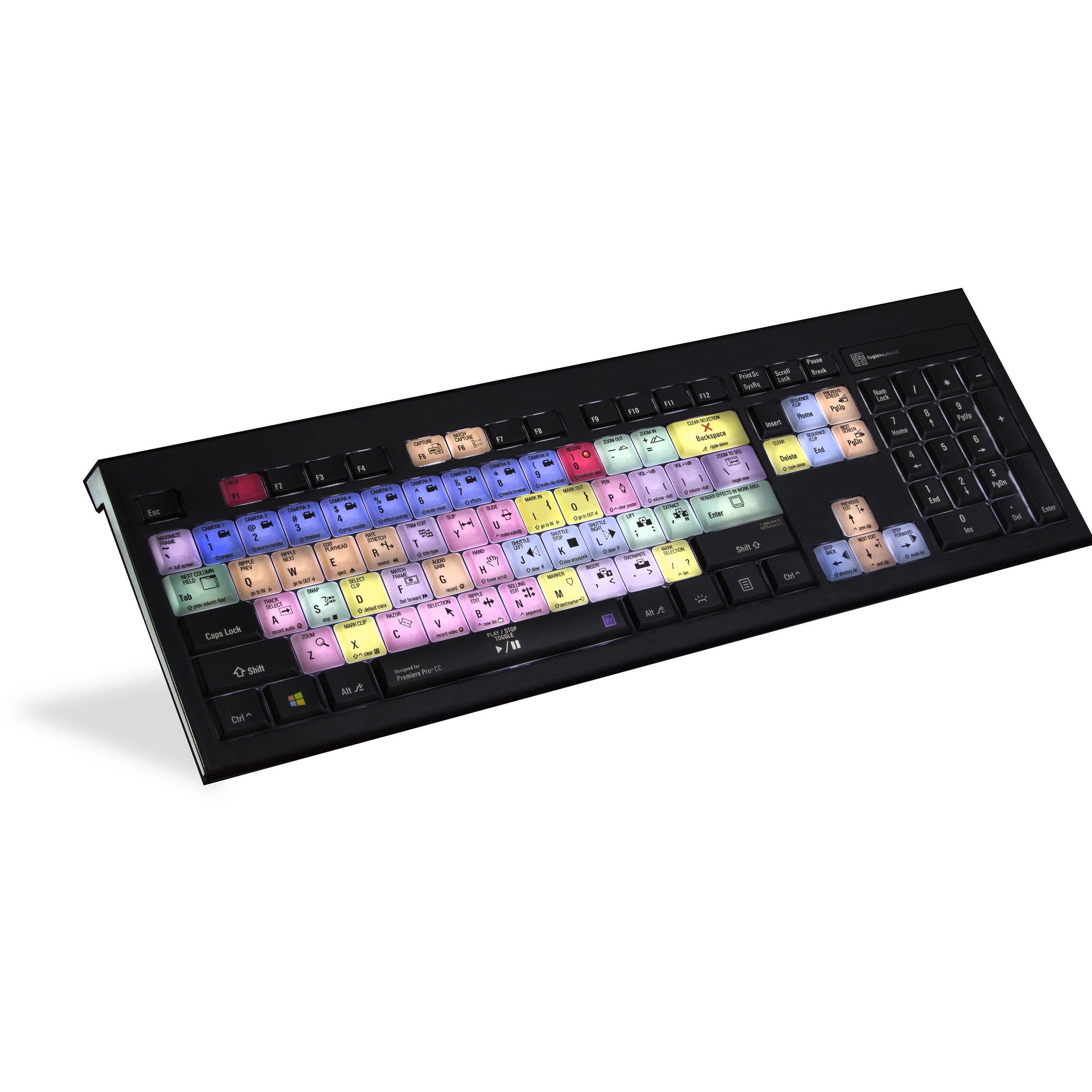 LogicKeyboard Adobe Premiere Pro CC PC Backlit Astra American English Keyboard