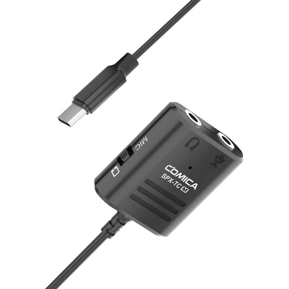 Comica Audio CVM-SPX-TC(M) 3.5mm TRS Female to USB-C Male Adapter Cable (25cm)