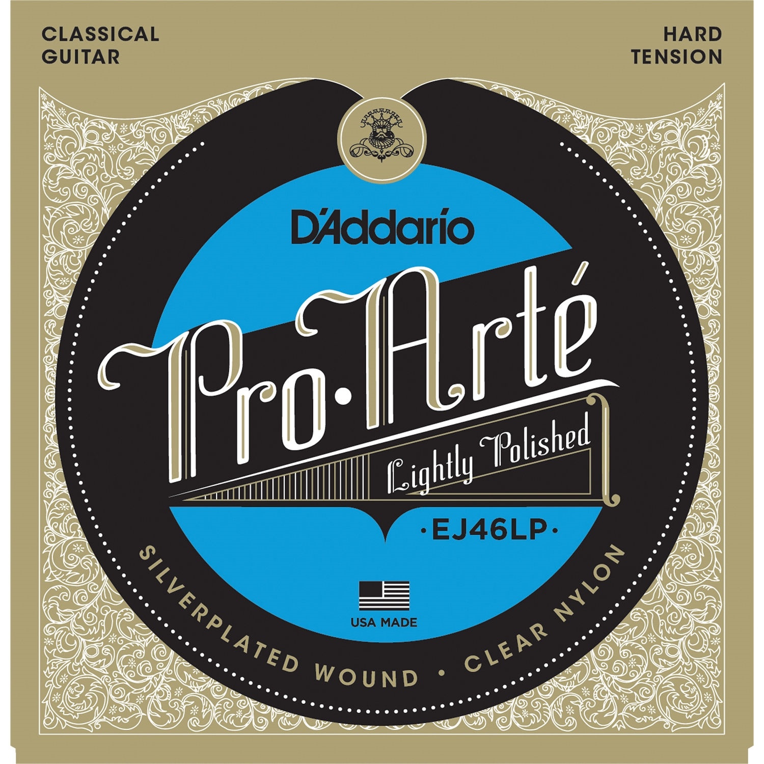 D'Addario EJ46LP Pro-Arte Composite Classical Guitar Strings (6-String Set, Clear Nylon, 28.5 - 44)