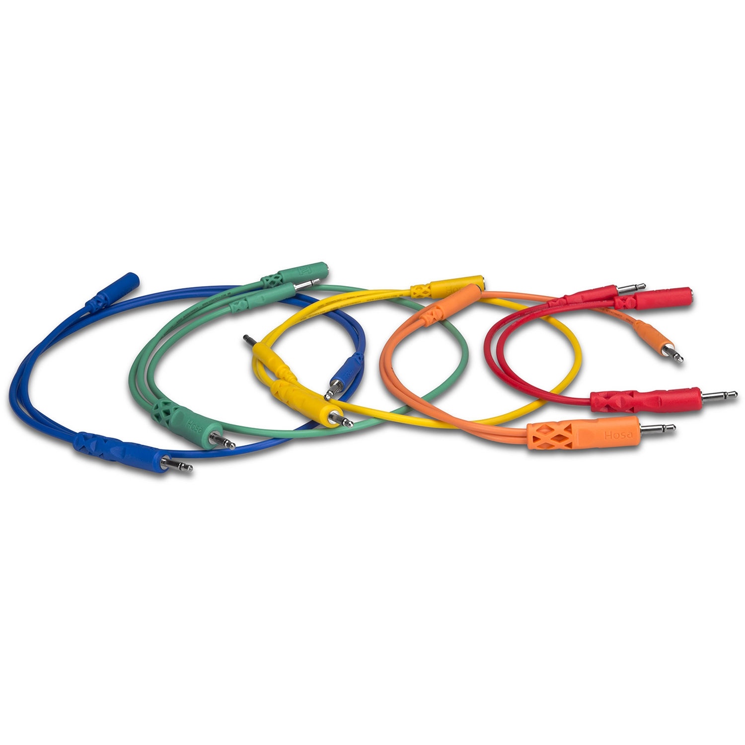 Hosa Hopscotch 3.5mm Patch Cables Pack of 5 (1.3cm, 2.5cm, 3.8cm, 5.1cm, 7.6cm)