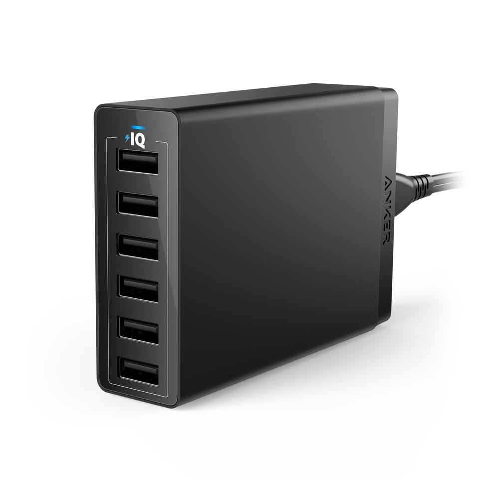 Anker PowerPort 6-Port USB Wall Charger (Black)