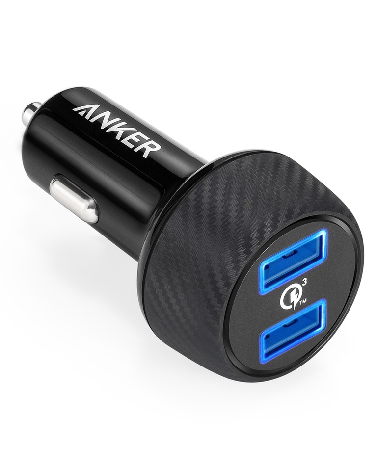 Anker PowerDrive Speed 2-Port USB Car Charger (Black)